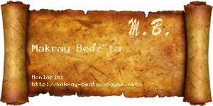 Makray Beáta névjegykártya